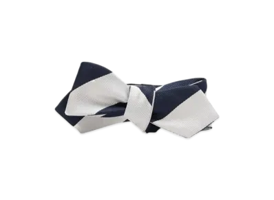 BEAMS Silk Bow Tie Regimental Stripe "LightGray"