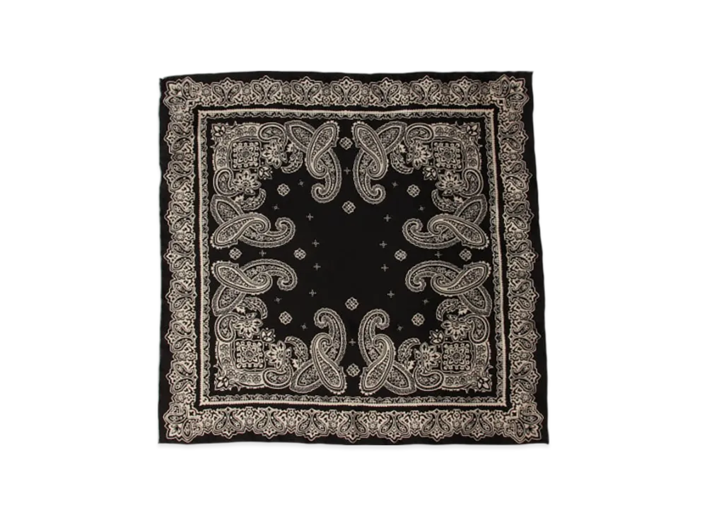 BEAMS Pocket Chief Silk Bandana "Black"