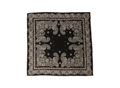 BEAMS Pocket Chief Silk Bandana "Black"