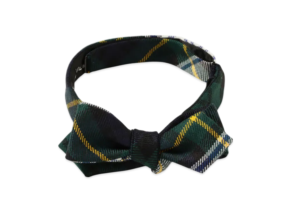 BEAMS Wool Bow Tie Tartan Check "Black"