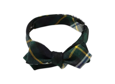 BEAMS Wool Bow Tie Tartan Check "Black"