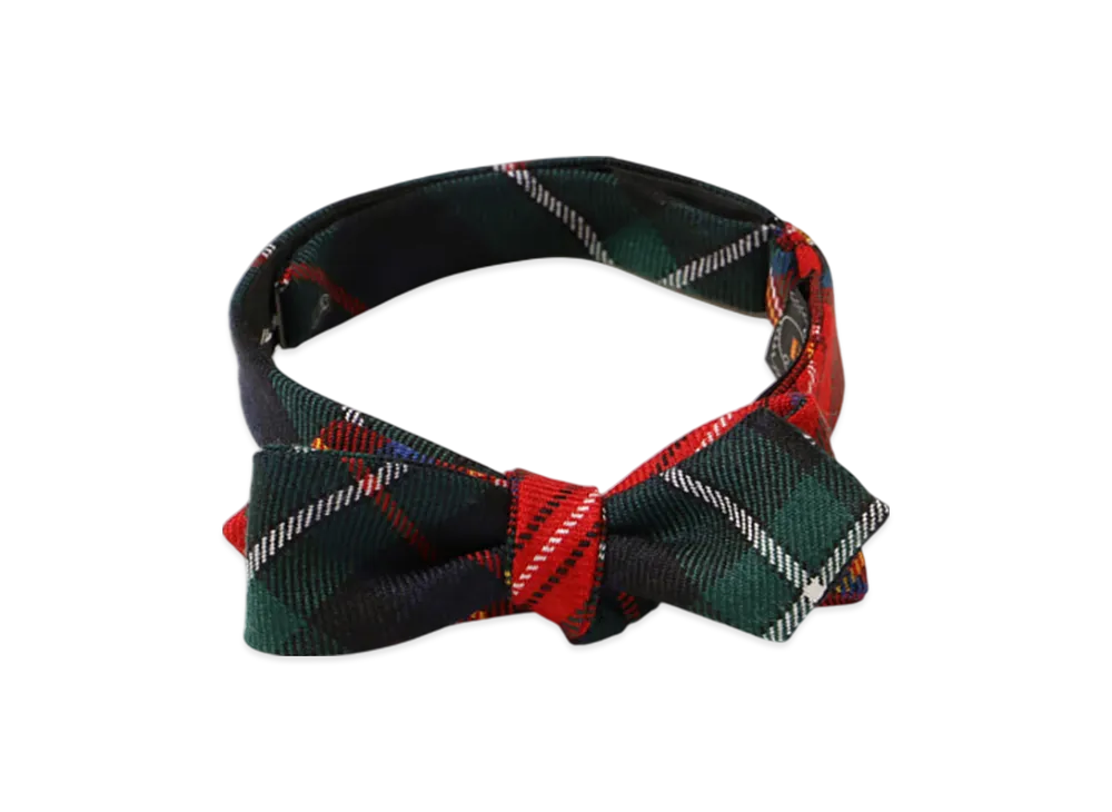 BEAMS Wool Bow Tie Tartan Check "Royal"