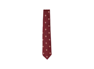 BEAMS Silk Tie Crest Shield "Burgundy"