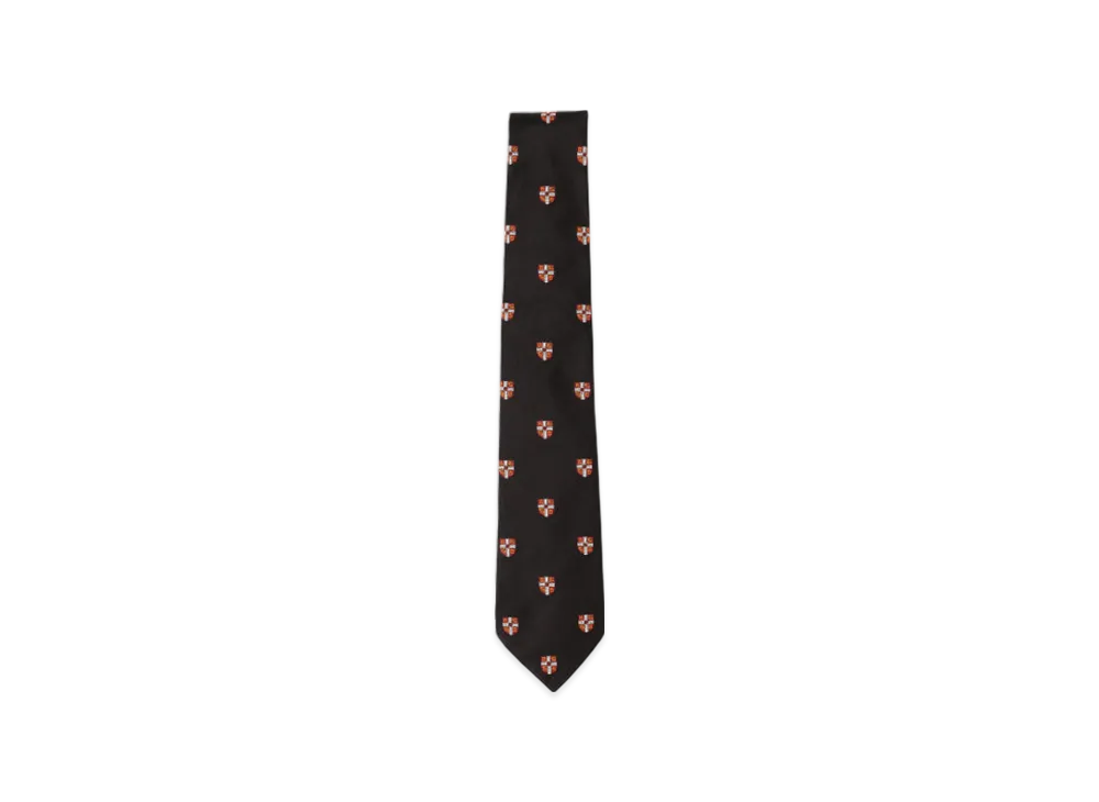 BEAMS Silk Tie Crest Shield "Balck"