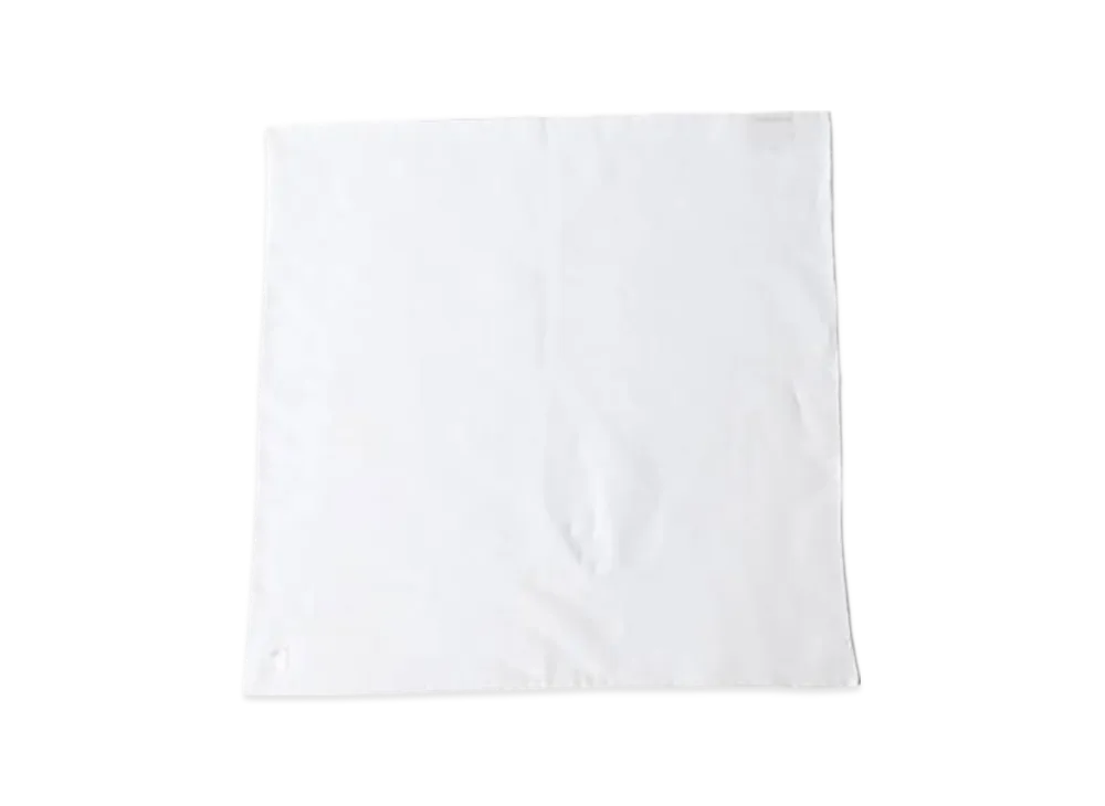 BEAMS Pocket Chief Linen Solid "White"