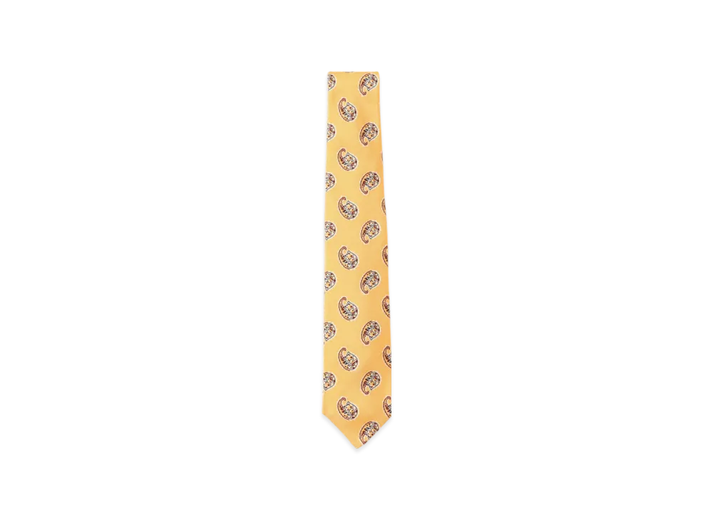 BEAMS Silk Tie Paisley Print "Yellow"