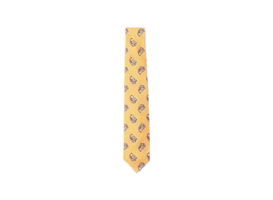 BEAMS Silk Tie Paisley Print "Yellow"