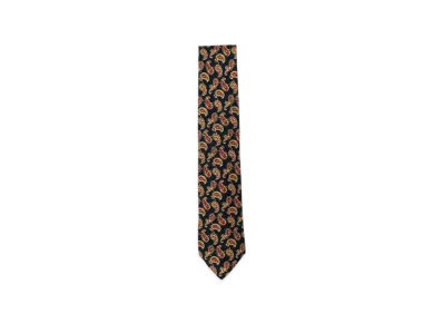 BEAMS Silk Tie Hopsack Paisley Print "Blue"