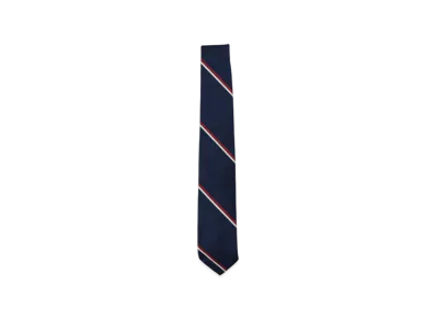 BEAMS Silk Tie Wide Regimental "Navy"