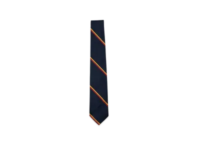 BEAMS Silk Tie Wide Regimental "DarkNavy"