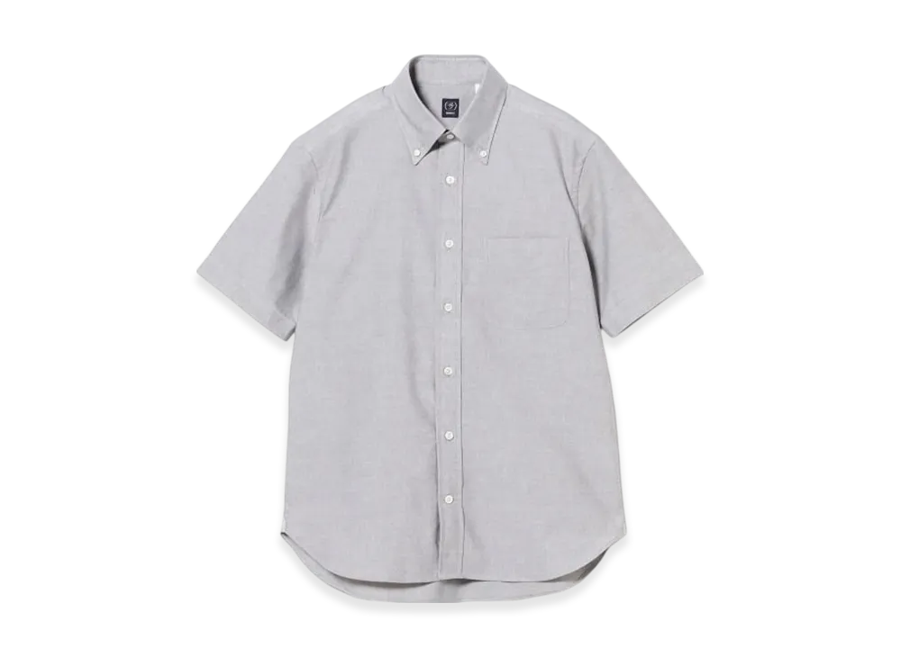 BEAMS Coolmax Oxford Short Sleeve Button Down Shirt "Black"