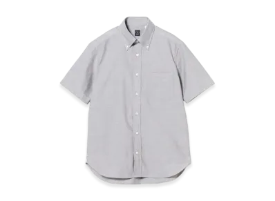 BEAMS Coolmax Oxford Short Sleeve Button Down Shirt "Black"