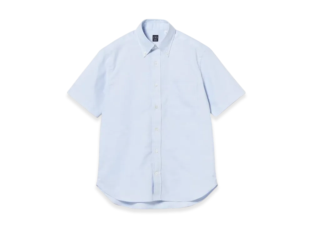 BEAMS Coolmax Oxford Short Sleeve Button Down Shirt "Sax"
