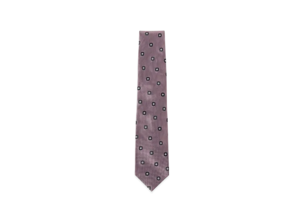 BEAMS Silk Flower Pattern Necktie "Pink"