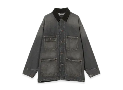 BEAMS Denim Loose Coverall "Black"