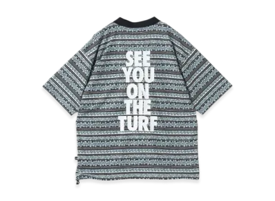 BEAMS GOLF x MAGIC NUMBER Exclusive See You On The Turf All-over Pattern Polo Shirt "Blue"