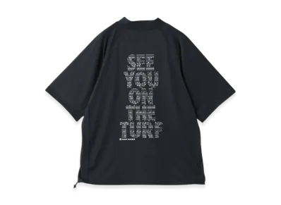 BEAMS GOLF x MAGIC NUMBER Exclusive See You On The Turf Back Print Mock Neck Shirt "Black"