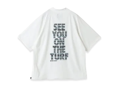 BEAMS GOLF x MAGIC NUMBER Exclusive See You On The Turf Back Print Mock Neck Shirt "White"