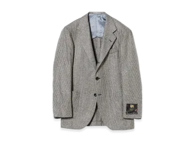 BEAMS Handmade MALLALIEUS Silk Gun Club Check Jacket "Blue"