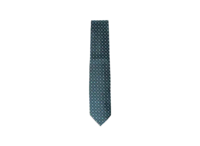 BEAMS Silk Flower Pattern Necktie "Green"