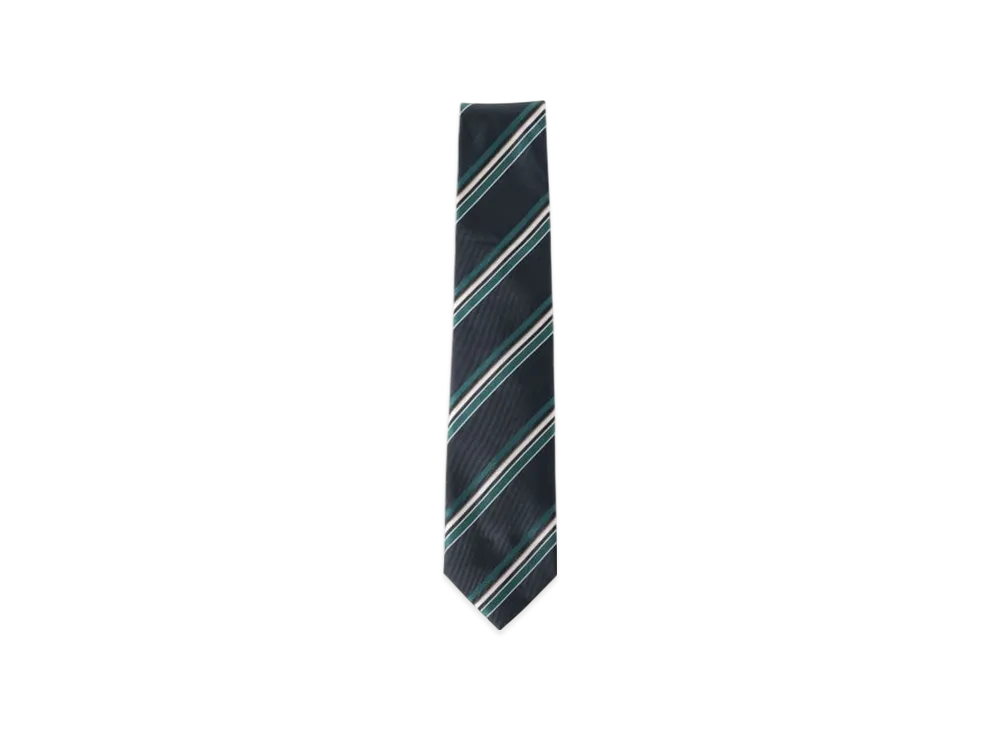 BEAMS Silk Striped Tie "Navy"