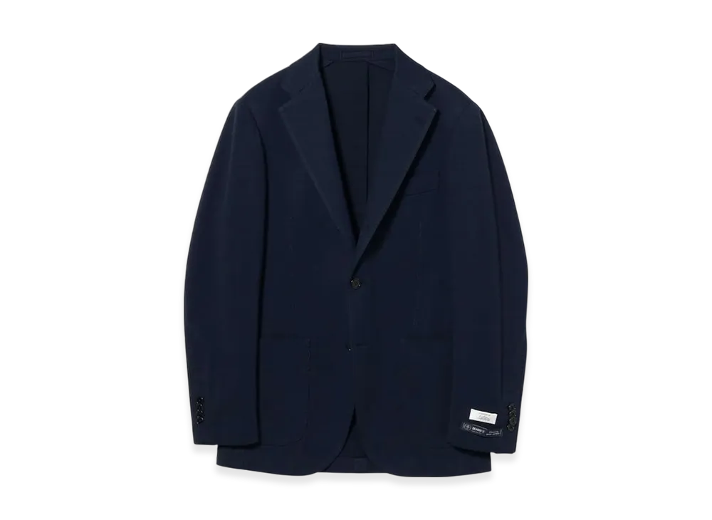 BEAMS New Easy Albini Cotton Polyester Solid Jacket "Navy"