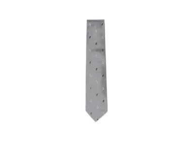 BEAMS Silk Patterned Jacquard Tie "Gray"