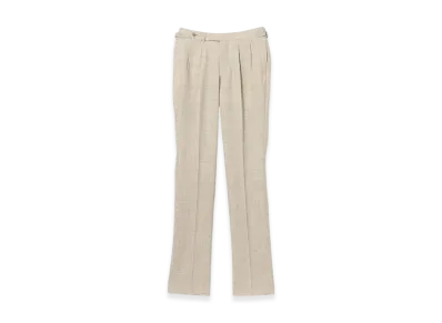 BEAMS Beams F Exclusive Fabric Wool Fresco 2 Pleats Side Adjusters "Beige"