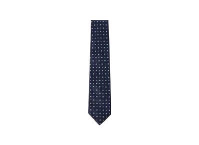BEAMS Silk Flower Pattern Necktie "Navy"