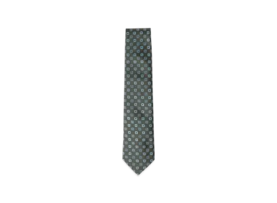 BEAMS Silk Pattern Tie "Green"