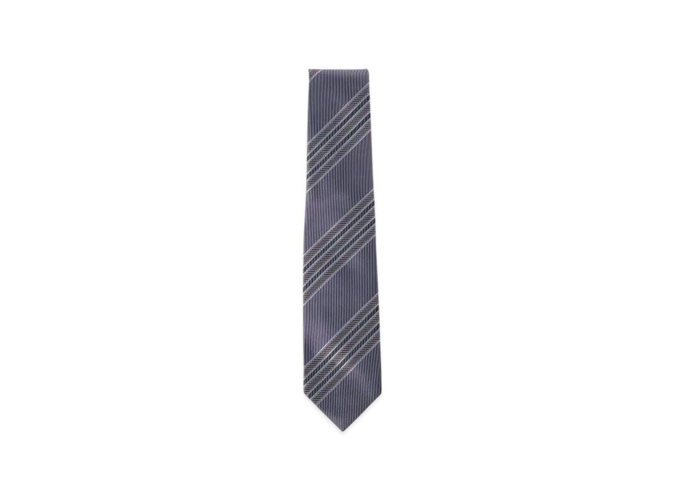 BEAMS Silk Striped Tie "Lavender"