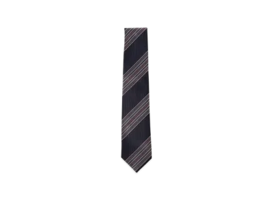 BEAMS Silk Striped Tie "Navy"