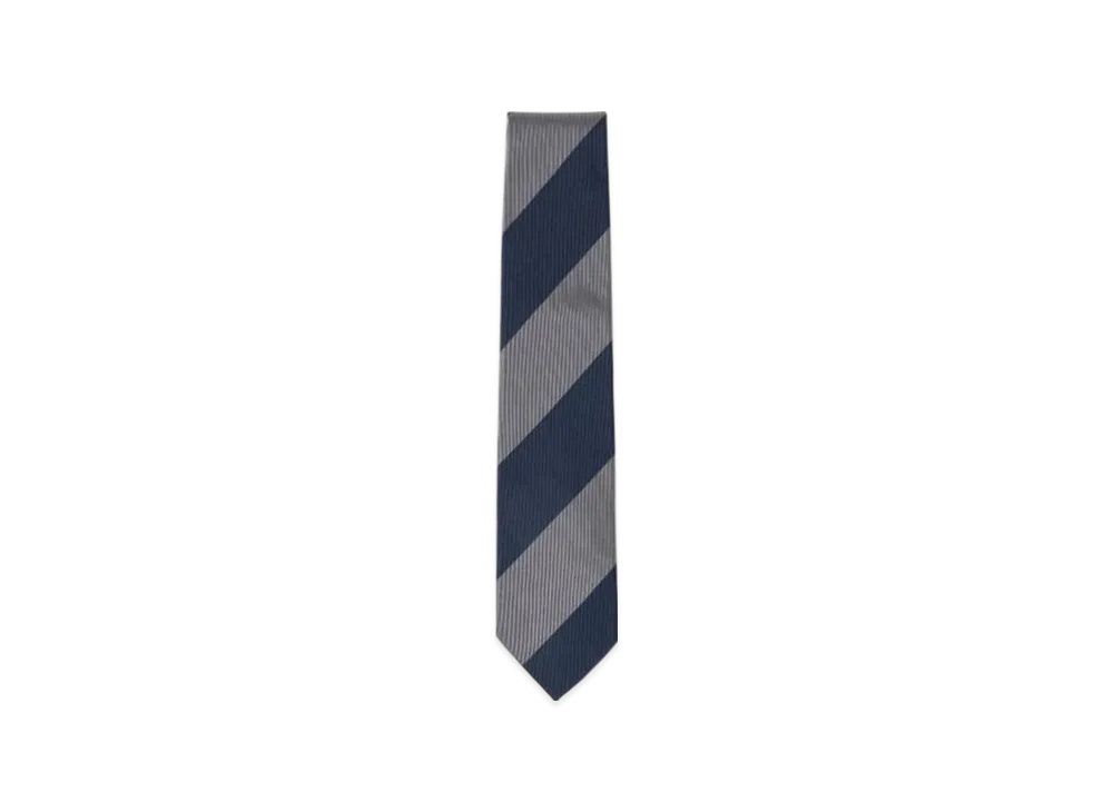 BEAMS Silk Striped Tie "Navy"