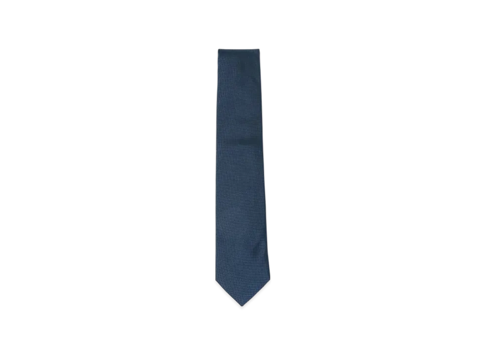 BEAMS Silk Solid Jacquard Tie "Navy"