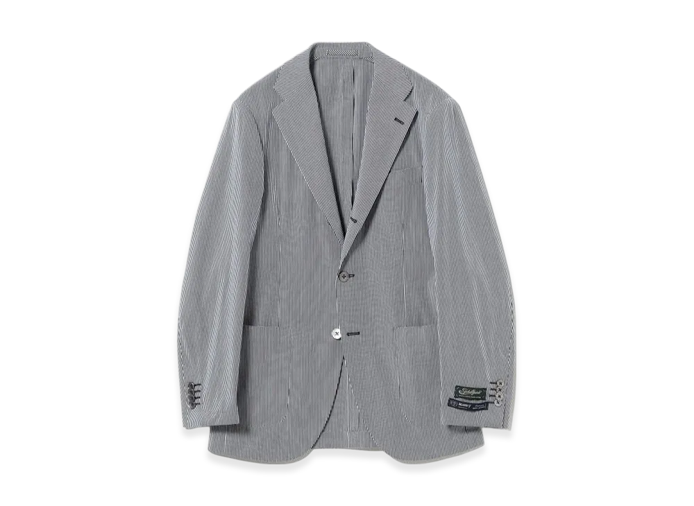 BEAMS New Easy Subalpino Striped Jacket "LightNavy"