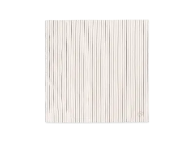 BEAMS Striped Handkerchief "White"