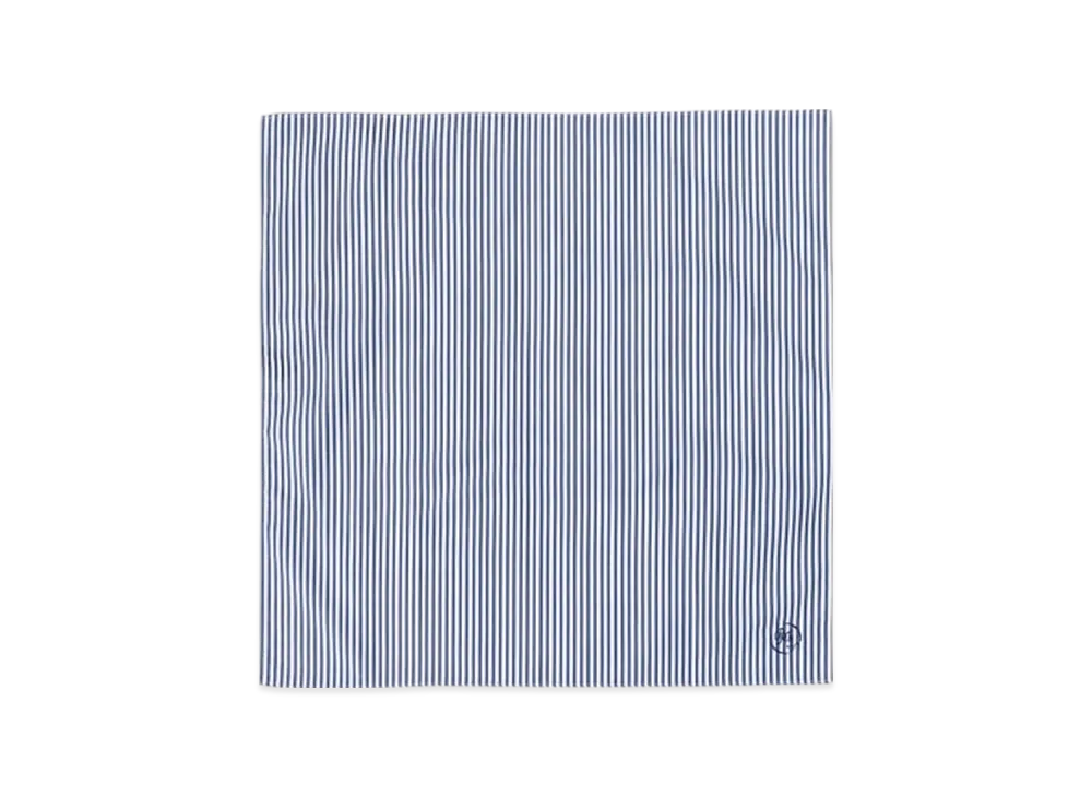 BEAMS Striped Handkerchief "Navy"
