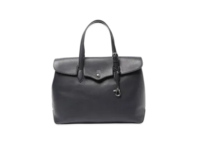 BEAMS Faro / Custom Fratelli Leather Flap Tote Bag "Navy"