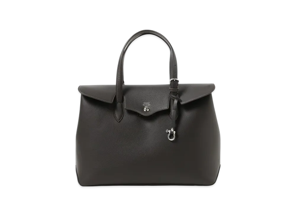 BEAMS Faro / Custom Fratelli Leather Flap Tote Bag "DarkBrown"
