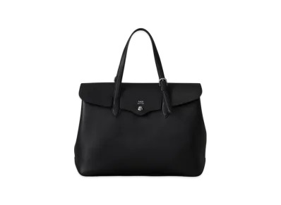 BEAMS Faro / Custom Fratelli Leather Flap Tote Bag "Black"