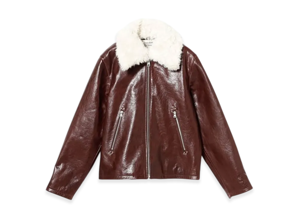 BEAMS FUTURE ARCHIVE Leather Blouson "Brown"