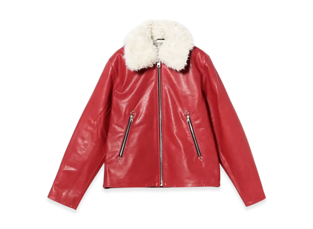 BEAMS FUTURE ARCHIVE Leather Blouson "Red"