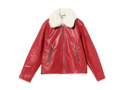 BEAMS FUTURE ARCHIVE Leather Blouson "Red"