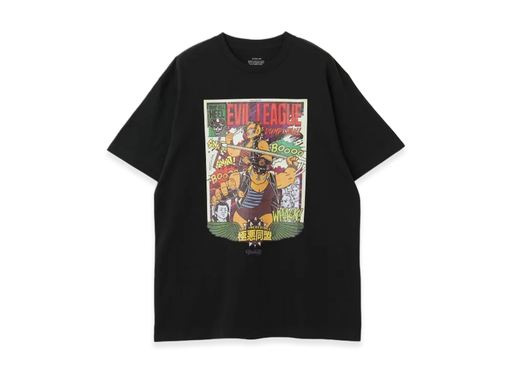 BEAMS x Devil Rock x Gokuaku Doumei / T-Shirt (Designed by GOCCODO) "Black"