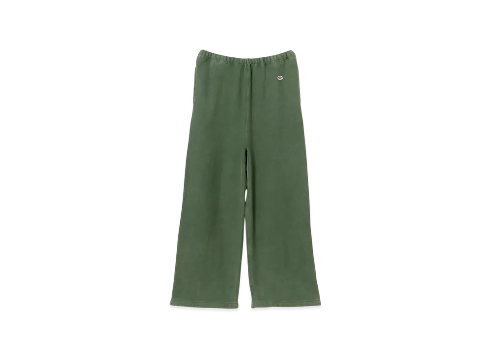 BEAMS x Champion Reverse Weave R Sweat Wide Pants "D.Green"