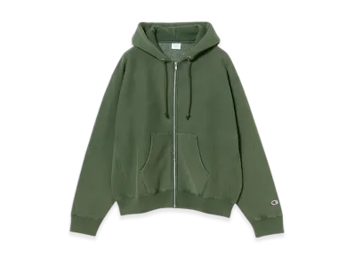 BEAMS x Champion Reverse Weave R Full Zip Parka "D.Green"