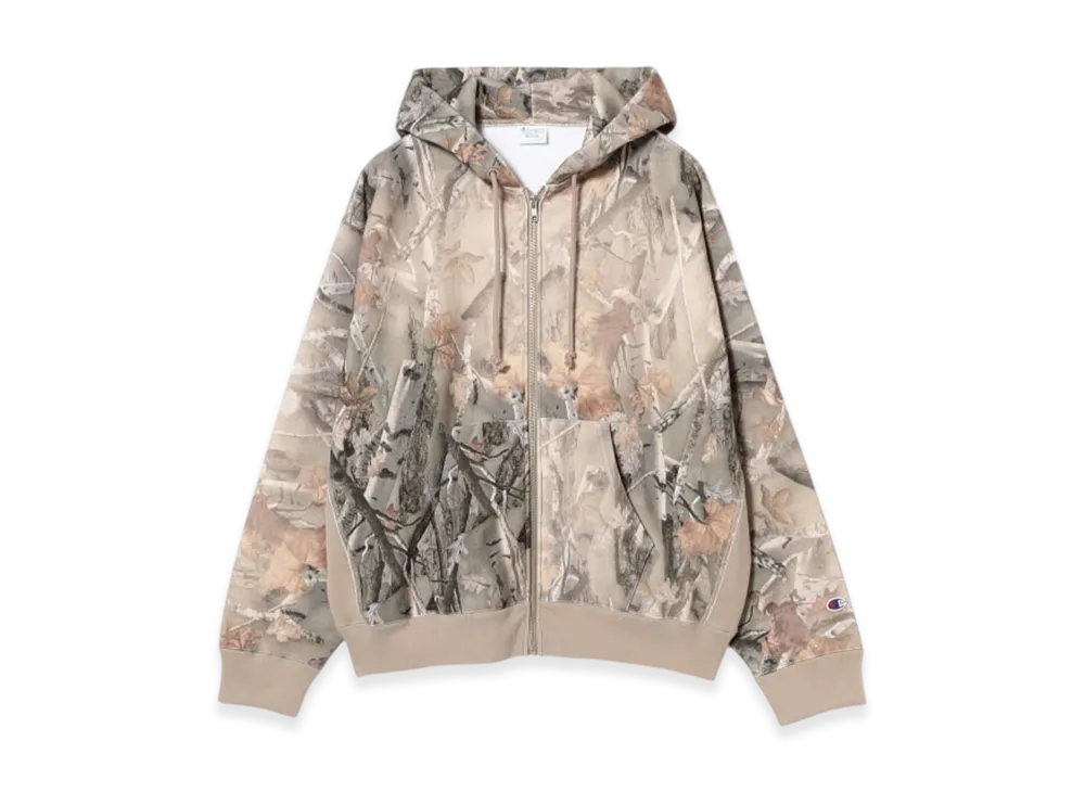 BEAMS x Champion Reverse Weave R Full Zip Parka "Camo"