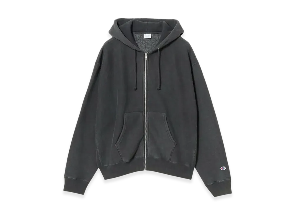 BEAMS x Champion Reverse Weave R Full Zip Parka "Off Black"