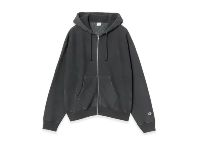 BEAMS x Champion Reverse Weave R Full Zip Parka "Off Black"