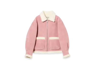 BEAMS FUTURE ARCHIVE Fake Mouton Blouson "Pink"